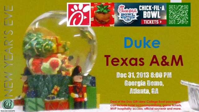 TOC Travel Tuesday: College Bowl for New Year's Eve Celebration!!!! Use your smartphone and hover over the GO GREEN QR CODE to book the event or inbox me for a mini-vacation deal.