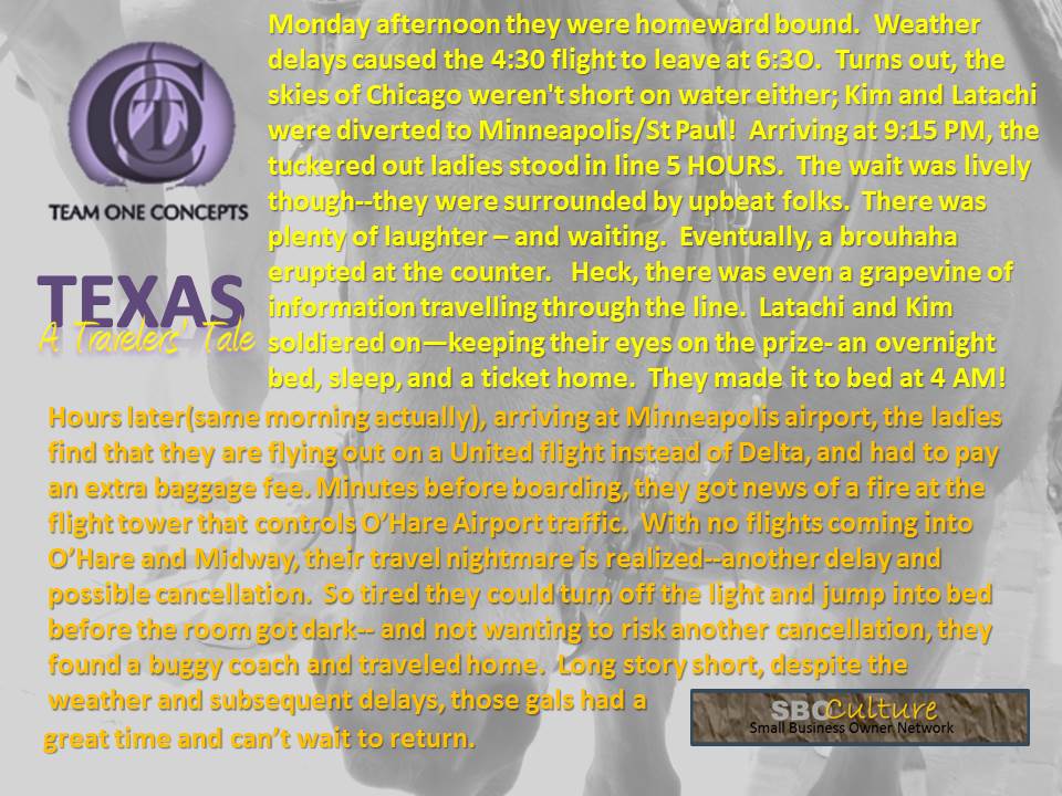 Writer's Wednesday: Traveler's Tale in Texas